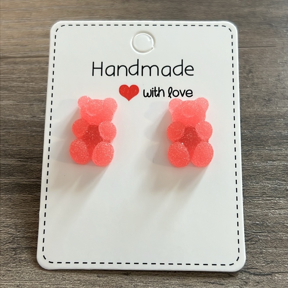 Handmade gummy bear earrings